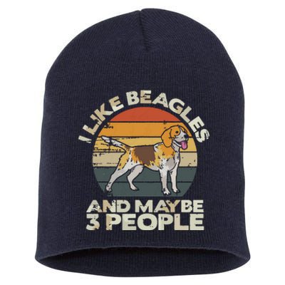 Beagle Dog Lover Tee Retro Beagle Beagle Short Acrylic Beanie