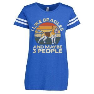 Beagle Dog Lover Tee Retro Beagle Beagle Enza Ladies Jersey Football T-Shirt