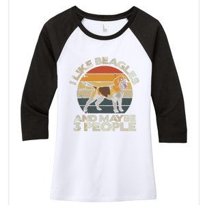 Beagle Dog Lover Tee Retro Beagle Beagle Women's Tri-Blend 3/4-Sleeve Raglan Shirt