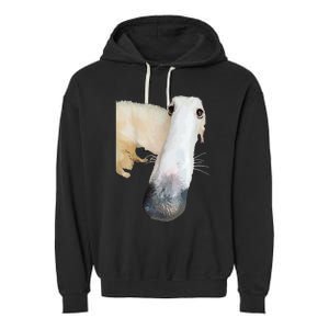 Borzoi Dog Meme Funny Long Nose Borzoi Russian Sighthound Garment-Dyed Fleece Hoodie