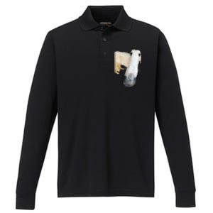 Borzoi Dog Meme Funny Long Nose Borzoi Russian Sighthound Performance Long Sleeve Polo