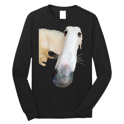 Borzoi Dog Meme Funny Long Nose Borzoi Russian Sighthound Long Sleeve Shirt