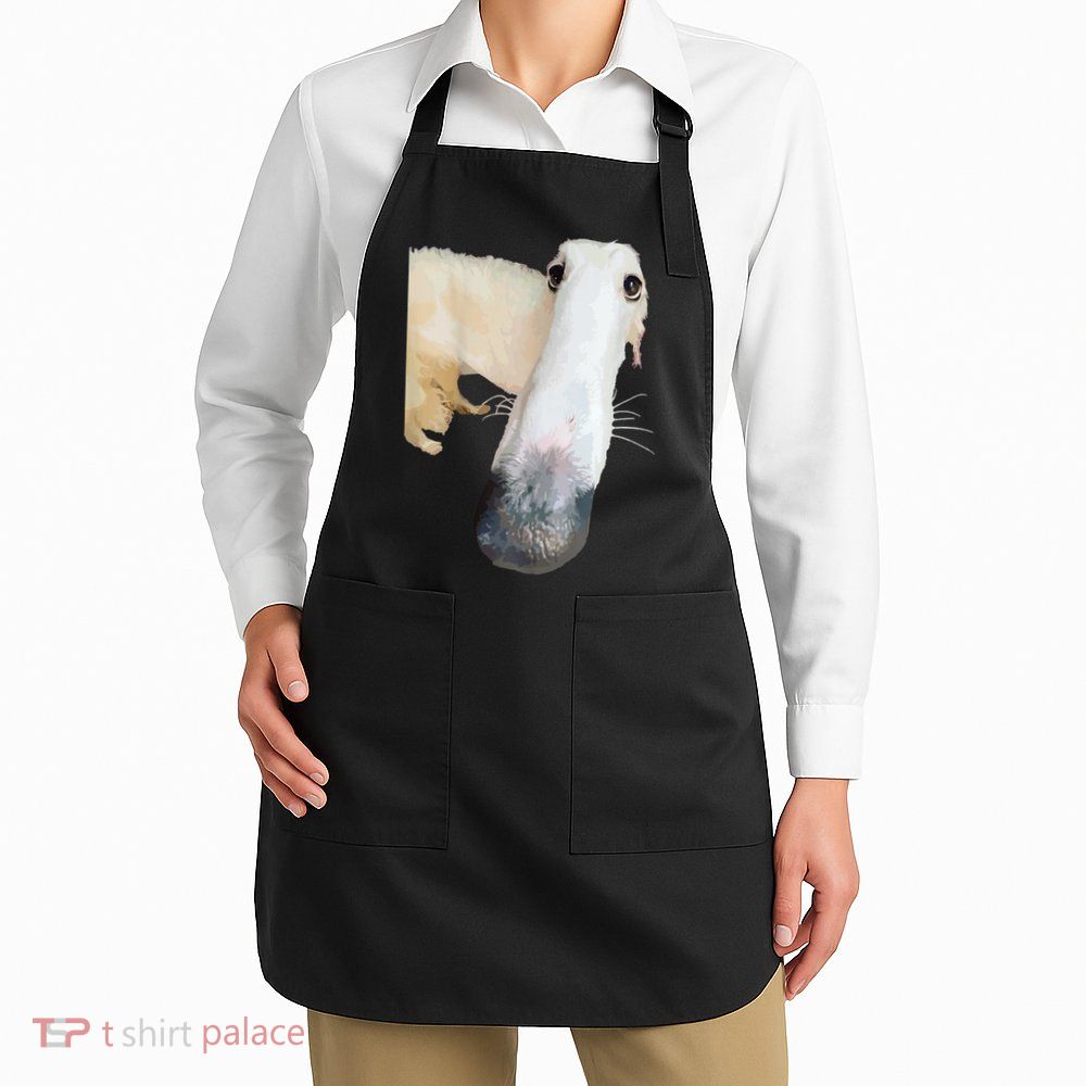 Borzoi Dog Meme Funny Long Nose Borzoi Russian Sighthound Apron