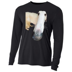 Borzoi Dog Meme Funny Long Nose Borzoi Russian Sighthound Cooling Performance Long Sleeve Crew