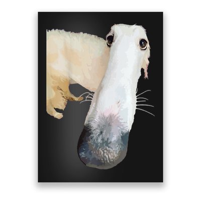 Borzoi Dog Meme Funny Long Nose Borzoi Russian Sighthound Poster