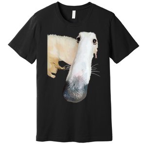 Borzoi Dog Meme Funny Long Nose Borzoi Russian Sighthound Premium T-Shirt