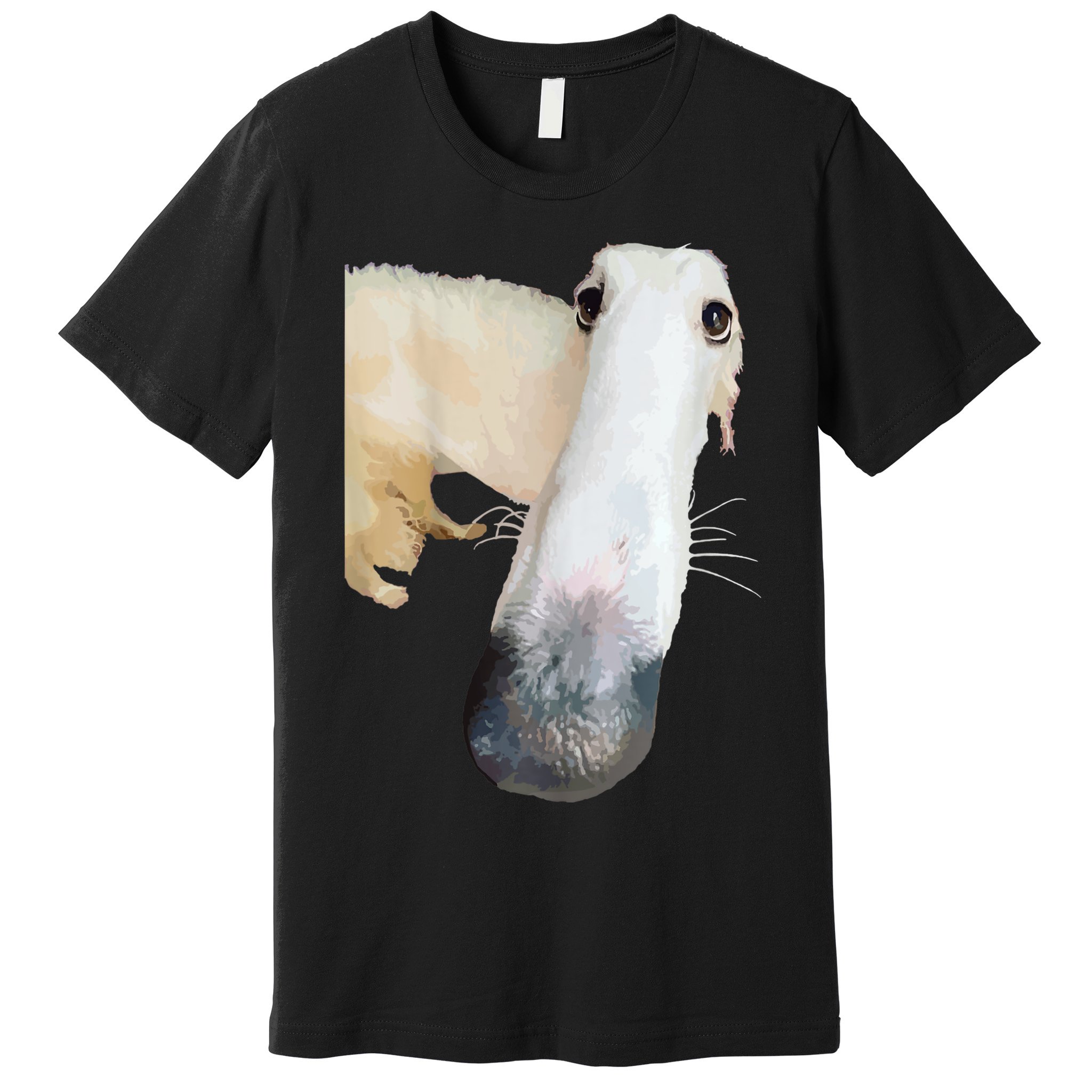 Borzoi Dog Meme Funny Long Nose Borzoi Russian Sighthound Premium T-Shirt