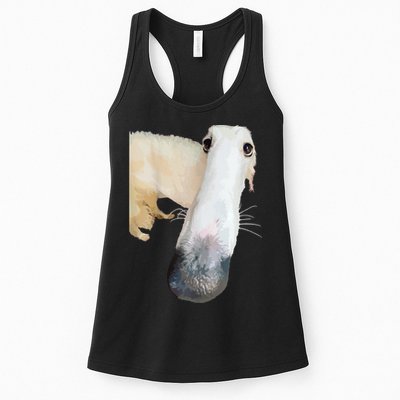 Borzoi Dog Meme Funny Long Nose Borzoi Russian Sighthound Womens Tank Top