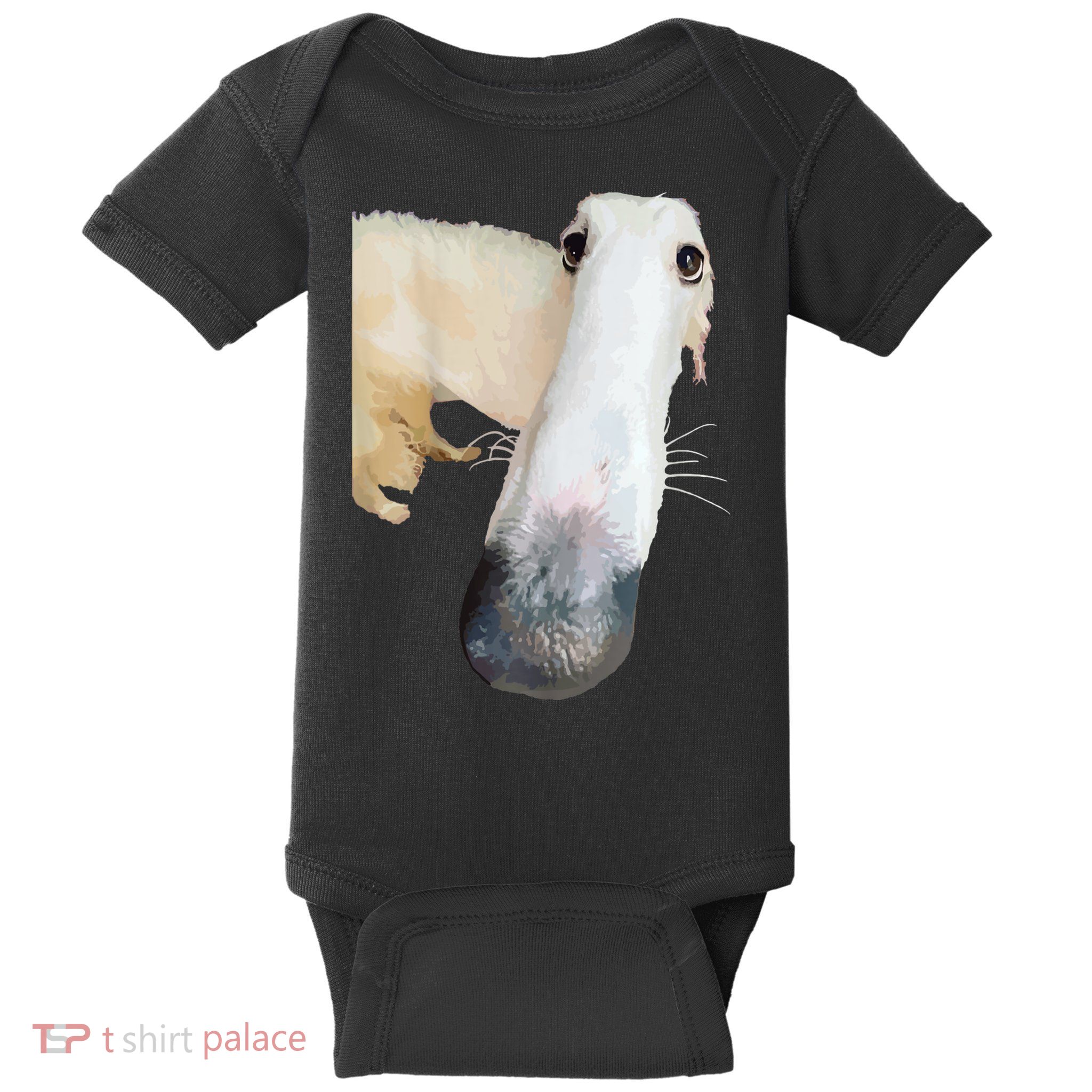 Borzoi Dog Meme Funny Long Nose Borzoi Russian Sighthound Baby Bodysuit