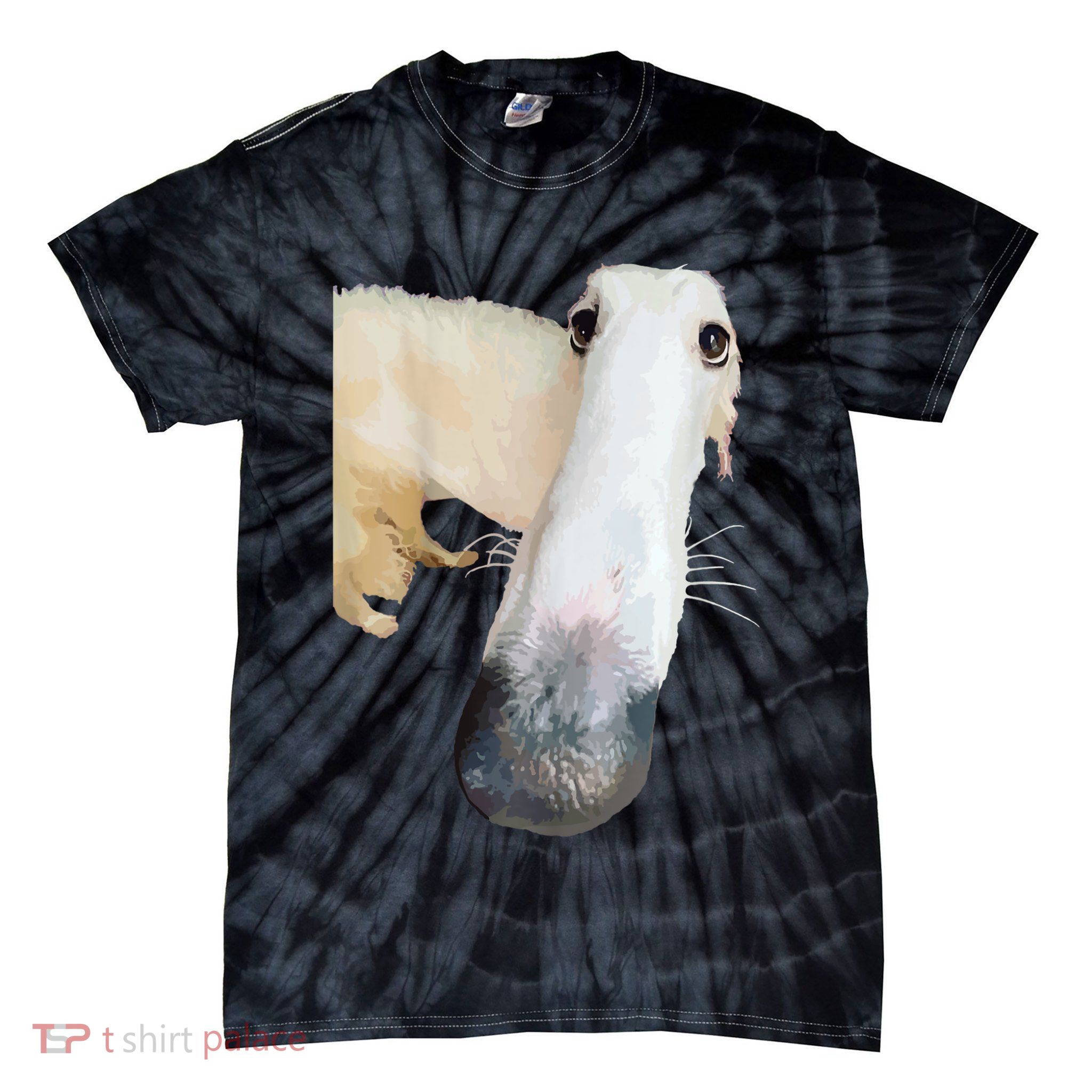 Borzoi Dog Meme Funny Long Nose Borzoi Russian Sighthound Tie-Dye T-Shirt
