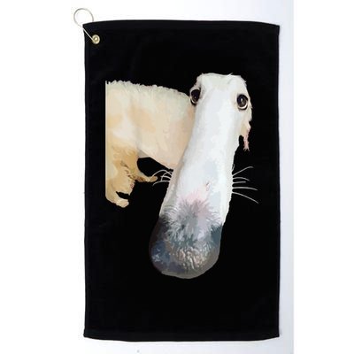 Borzoi Dog Meme Funny Long Nose Borzoi Russian Sighthound Golf Towel