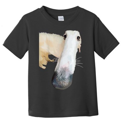 Borzoi Dog Meme Funny Long Nose Borzoi Russian Sighthound Toddler T-Shirt