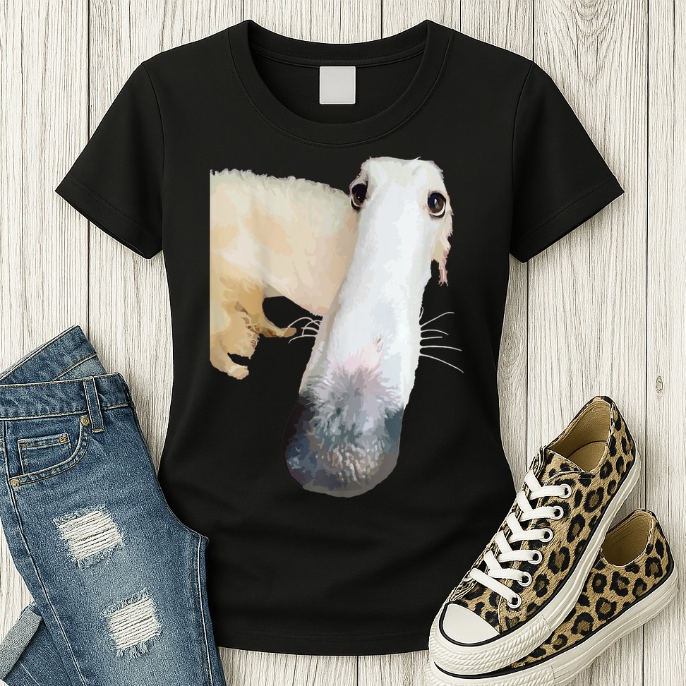 Borzoi Dog Meme Funny Long Nose Borzoi Russian Sighthound Womens T-Shirt