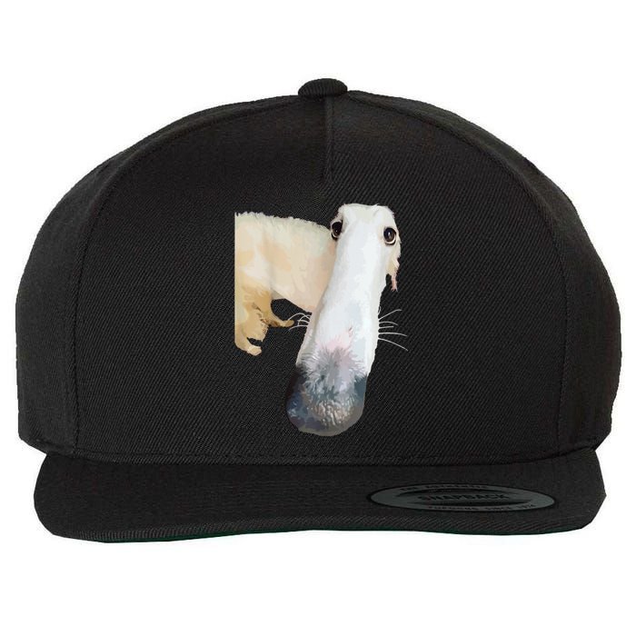 Borzoi Dog Meme Funny Long Nose Borzoi Russian Sighthound Wool Snapback Cap