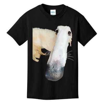 Borzoi Dog Meme Funny Long Nose Borzoi Russian Sighthound Kids T-Shirt
