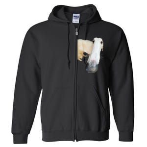 Borzoi Dog Meme Funny Long Nose Borzoi Russian Sighthound Full Zip Hoodie