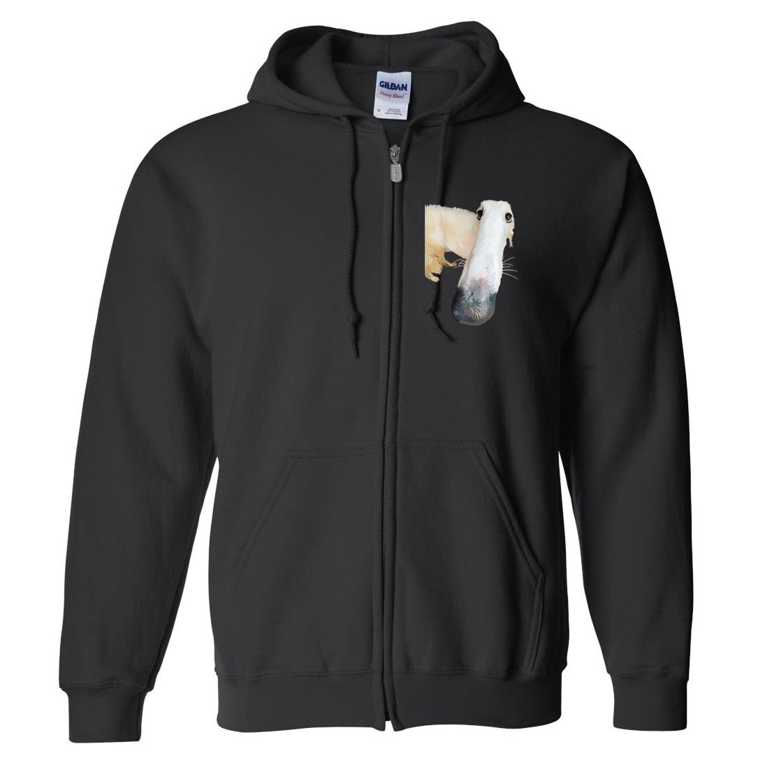 Borzoi Dog Meme Funny Long Nose Borzoi Russian Sighthound Full Zip Hoodie