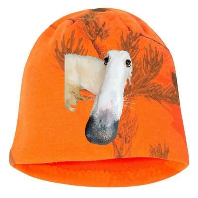 Borzoi Dog Meme Funny Long Nose Borzoi Russian Sighthound Kati - Camo Knit Beanie