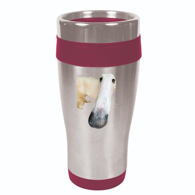 Borzoi Dog Meme Funny Long Nose Borzoi Russian Sighthound 16oz Travel Tumbler