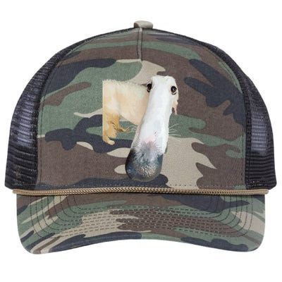 Borzoi Dog Meme Funny Long Nose Borzoi Russian Sighthound Retro Rope Trucker Hat Cap