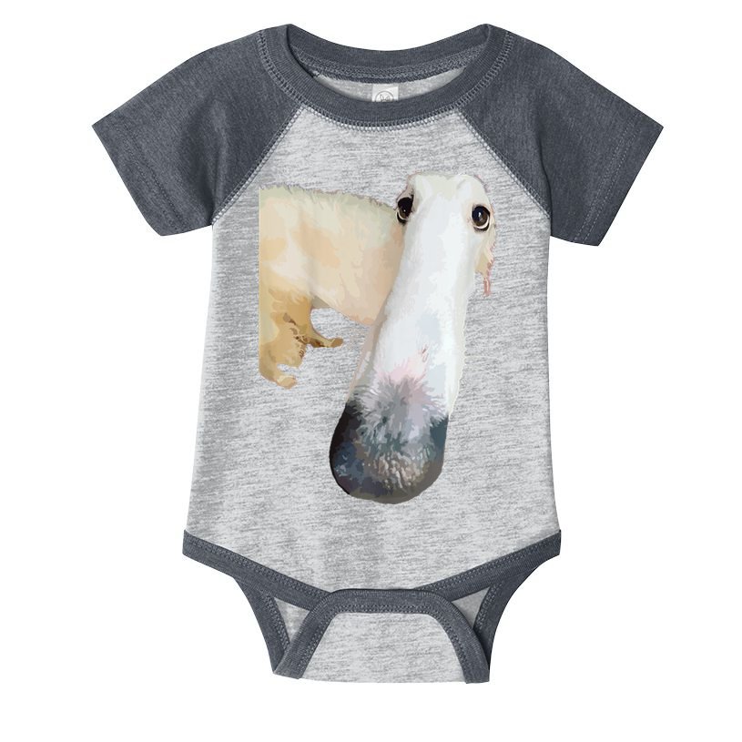 Borzoi Dog Meme Funny Long Nose Borzoi Russian Sighthound Infant Baby Jersey Bodysuit