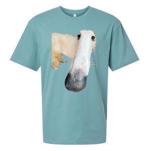 Borzoi Dog Meme Funny Long Nose Borzoi Russian Sighthound Sueded Cloud Jersey T-Shirt