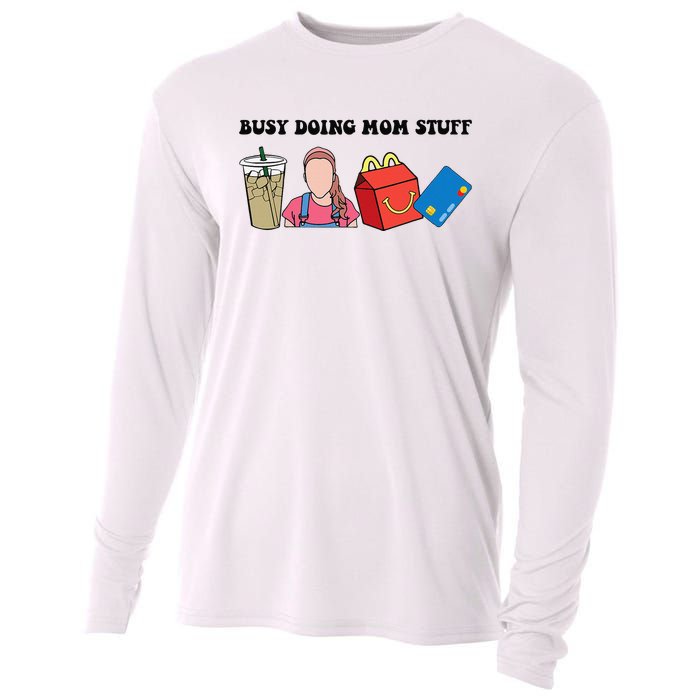 Busy Doing Mom Stuff Busy Mom Mothers Day Mom Stuff Cooling Performance Long Sleeve Crew