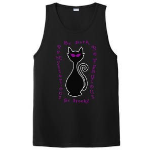 Be Dark Mysterious Spooky Fabulous! Halloween Black Cat PosiCharge Competitor Tank