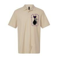 Be Dark Mysterious Spooky Fabulous! Halloween Black Cat Softstyle Adult Sport Polo