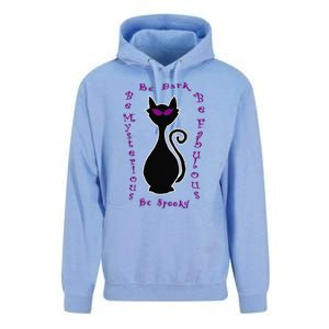 Be Dark Mysterious Spooky Fabulous! Halloween Black Cat Unisex Surf Hoodie