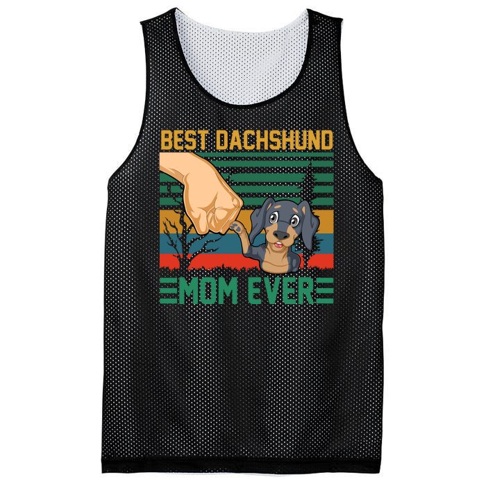 Best Dachshund Mom Ever Mesh Reversible Basketball Jersey Tank