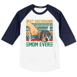 Best Dachshund Mom Ever Baseball Sleeve Shirt