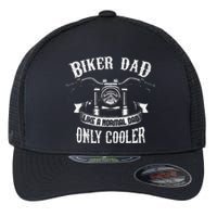 Biker Dad Motorcycle Fathers Day Design For Fathers Flexfit Unipanel Trucker Cap