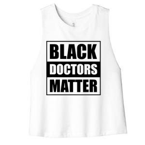 Black Doctors Matter History Month African Pride BHM Women's Racerback Cropped Tank