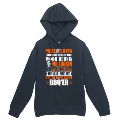 Bbq Design Meat Lovers Barbecue Smoking Grill Urban Pullover Hoodie