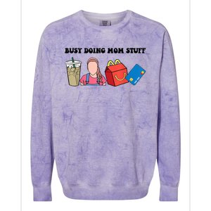 Busy Doing Mom Stuff Busy Mom Mothers Day Mom Stuff Colorblast Crewneck Sweatshirt