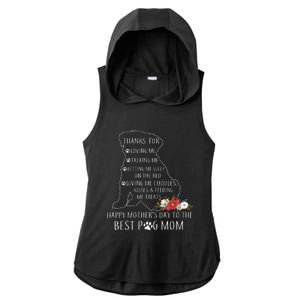 Best Dog Mom Grandma Women Pug Mom Ladies PosiCharge Tri-Blend Wicking Draft Hoodie Tank