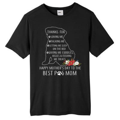 Best Dog Mom Grandma Women Pug Mom Tall Fusion ChromaSoft Performance T-Shirt