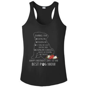 Best Dog Mom Grandma Women Pug Mom Ladies PosiCharge Competitor Racerback Tank