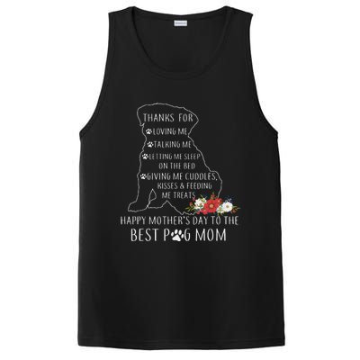 Best Dog Mom Grandma Women Pug Mom PosiCharge Competitor Tank