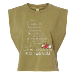 Best Dog Mom Grandma Women Pug Mom Garment-Dyed Women's Muscle Tee