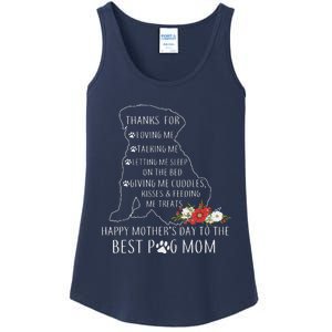 Best Dog Mom Grandma Women Pug Mom Ladies Essential Tank