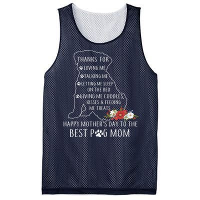 Best Dog Mom Grandma Women Pug Mom Mesh Reversible Basketball Jersey Tank