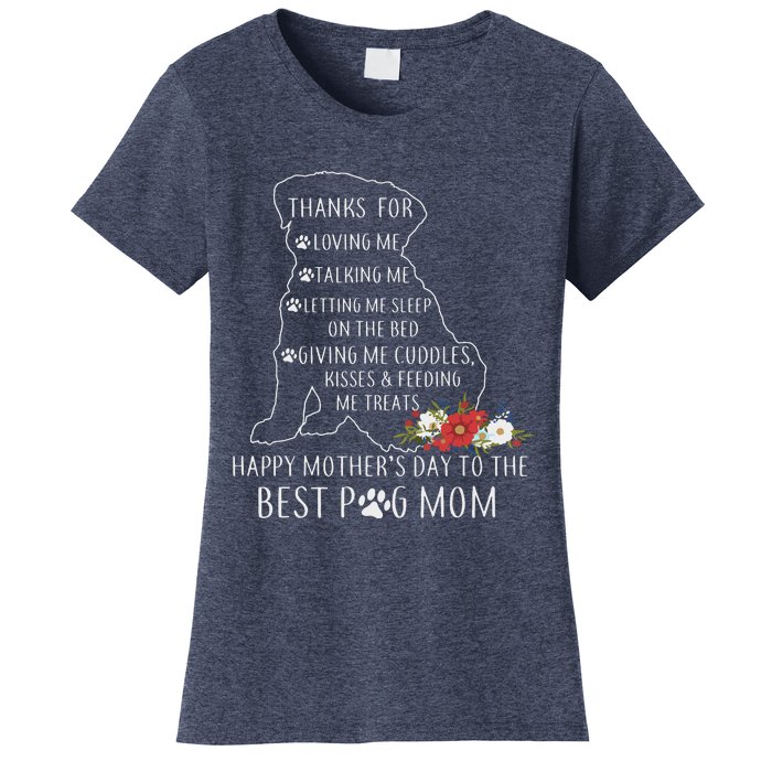 Best Dog Mom Grandma Women Pug Mom Women's T-Shirt