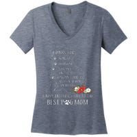 Best Dog Mom Grandma Women Pug Mom Women's V-Neck T-Shirt