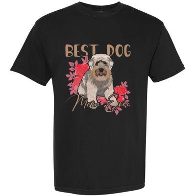 Best Dog Mom Ever Miniature Schnauzer Funny Mother's Garment-Dyed Heavyweight T-Shirt