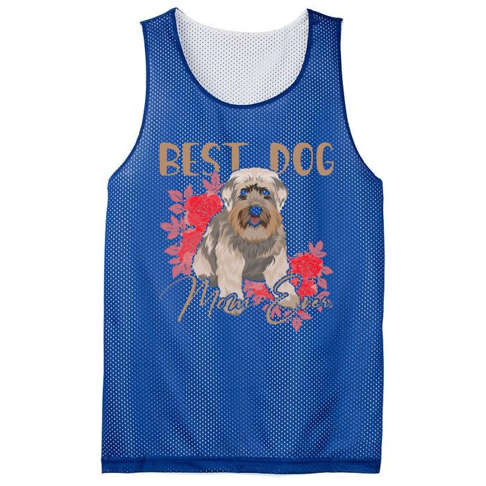 Best Dog Mom Ever Miniature Schnauzer Funny Mother's Mesh Reversible Basketball Jersey Tank