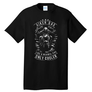 Biker Dad Motorcycle Father's Day Design for Fathers Tall T-Shirt