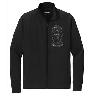 Biker Dad Motorcycle Father's Day Design for Fathers Stretch Full-Zip Cadet Jacket