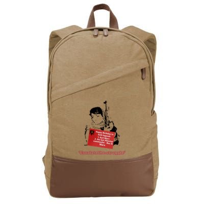 Bes D. Marx Escalate The Struggle Cotton Canvas Backpack